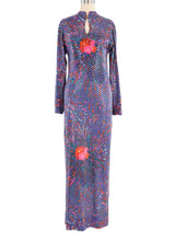 Malcolm Starr Floral Sequined Dress Dress arcadeshops.com