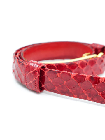 Judith Leiber Jeweled Red Snake Belt display picture 1