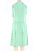 1960's Jean Muir Seafoam Suede Cutout Dress Dress arcadeshops.com