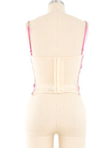 Gianfranco Ferre Pink Brocade Bustier Top Top arcadeshops.com