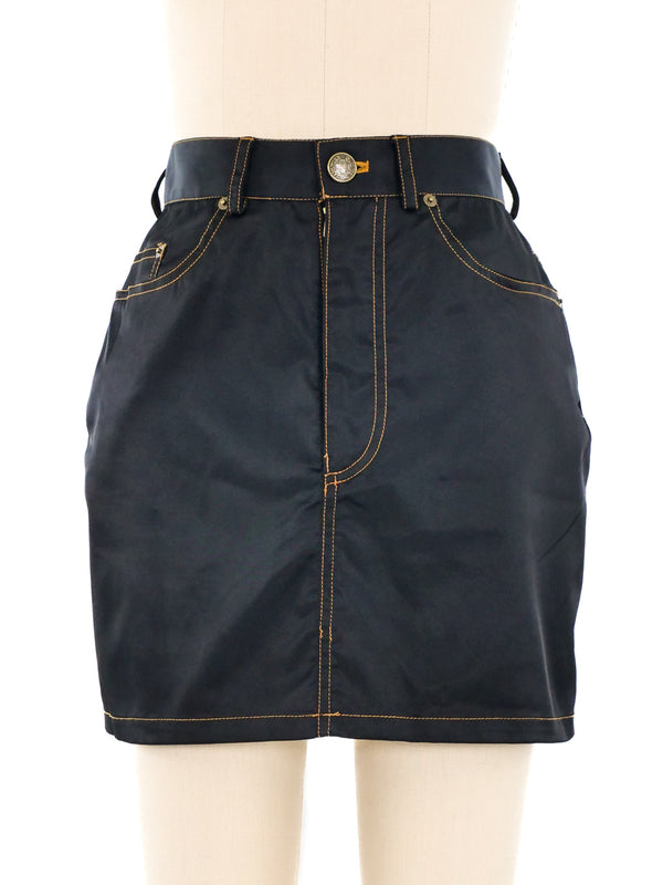 Jean Paul Gaultier Jeans Sateen Mini Skirt Bottom arcadeshops.com