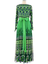 1970s House of Arts Emerald Dress Dress arcadeshops.com