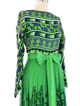 1970s House of Arts Emerald Dress Dress arcadeshops.com