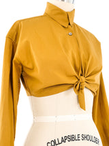 Romeo Gigli Cropped Open Front Blouse Top arcadeshops.com