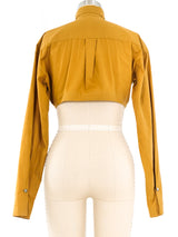 Romeo Gigli Cropped Open Front Blouse Top arcadeshops.com