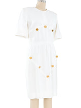 1980s Givenchy Gold Button Dress Dress arcadeshops.com