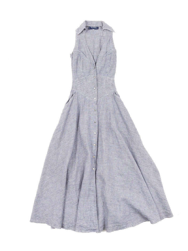 1990s Thierry Mugler Linen Sundress Dress arcadeshops.com