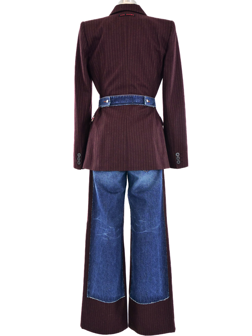 スーツ 90s jean paul gaultier stripe set up Jean Paul Gaultier Classique 90s Nine pocket Pinstripe
