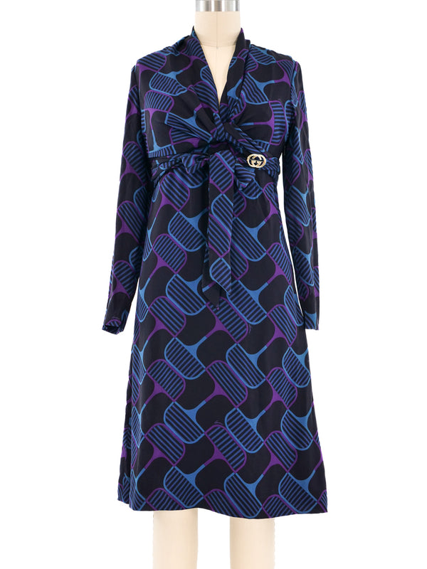 Gucci Printed Wrap Dress Dress arcadeshops.com