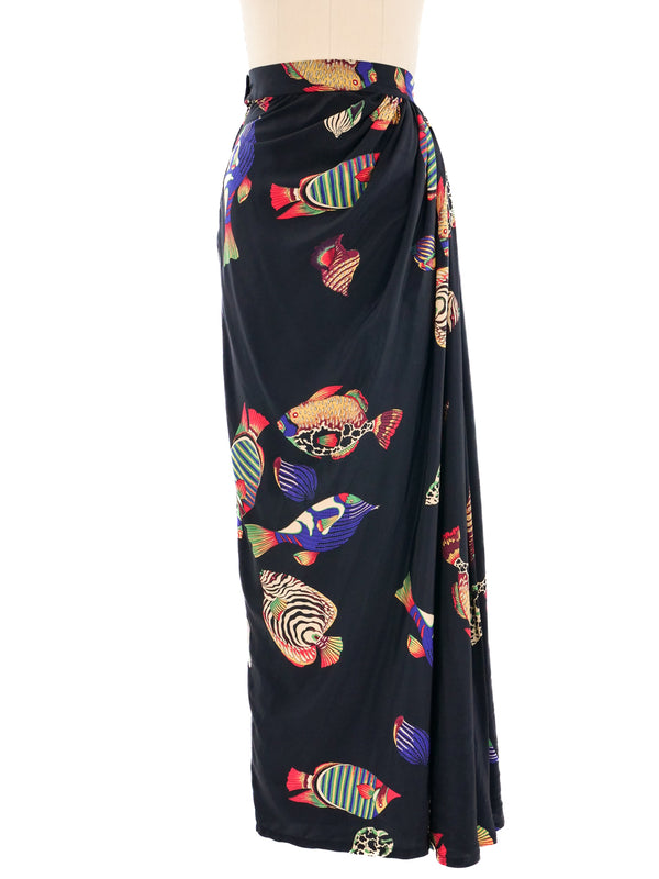 Lanvin Tropical Print Maxi Skirt Bottom arcadeshops.com