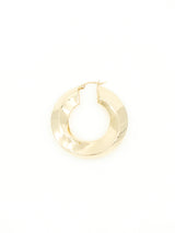 14k Gold Torqued Hoop Earrings Fine Jewelry arcadeshops.com