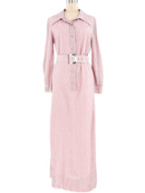 1970's Pink Metallic Shirt Dress Dress arcadeshops.com