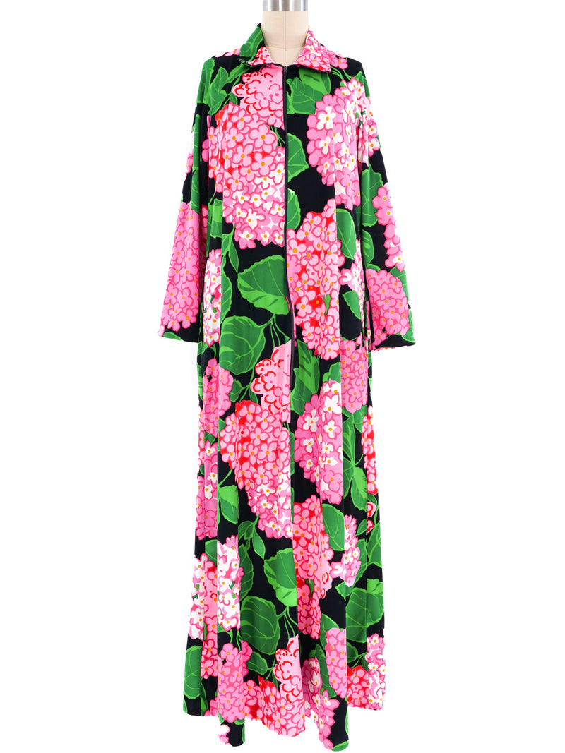 Floral Zip Front Caftan Dress arcadeshops.com