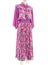 Diane Freis Printed Chiffon Dress Dress arcadeshops.com
