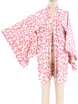 Pink Watercolor Flower Kimono Jacket arcadeshops.com