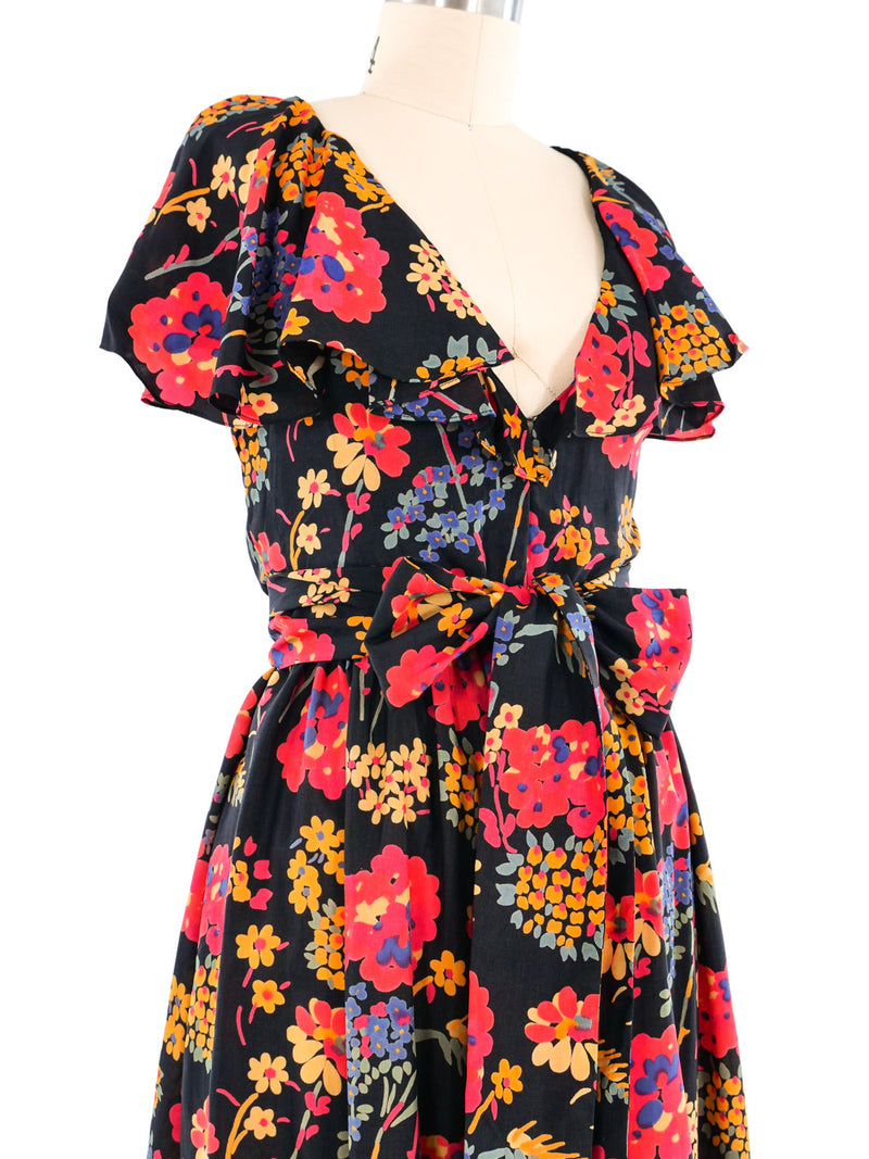 Oscar De La Renta Floral Print Dress Dress arcadeshops.com