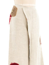 Marni Felted Wool Design Linen Skirt Bottom arcadeshops.com