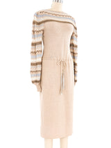 Oscar de la Renta Neutral Knit Dress Dress arcadeshops.com