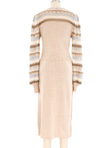 Oscar de la Renta Neutral Knit Dress Dress arcadeshops.com