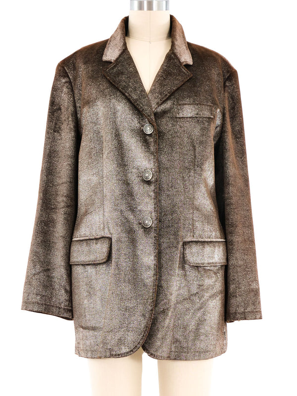 Moschino Metallic Three Button Jacket Jacket arcadeshops.com