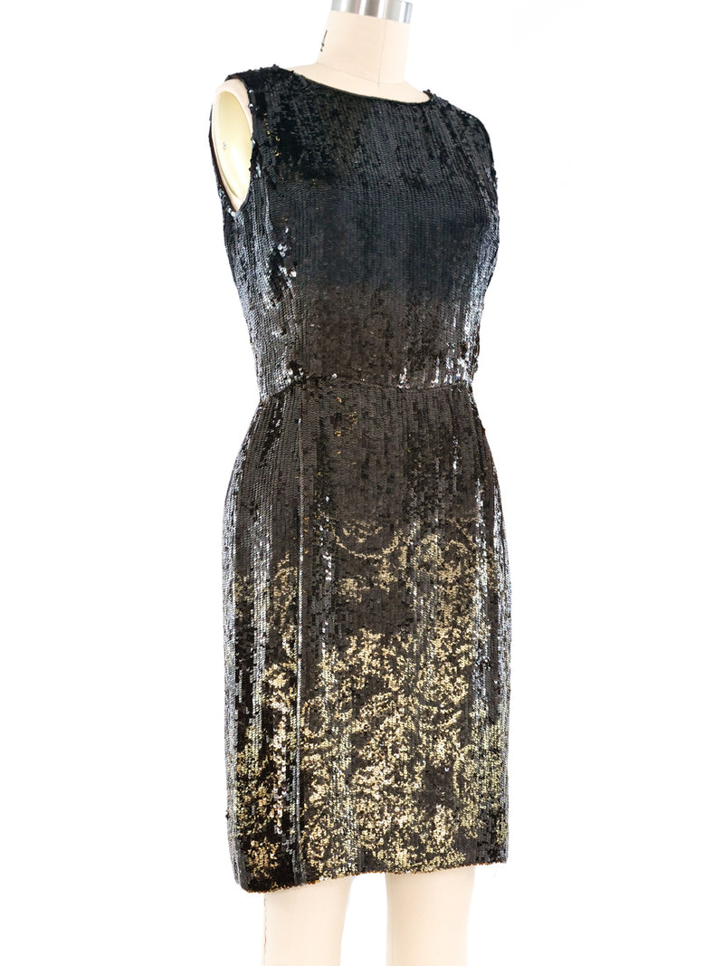 Oscar de la Renta Sequin Cocktail Dress Dress arcadeshops.com