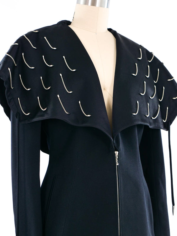 Claude Montana Chain Embellished Jacket Jacket arcadeshops.com