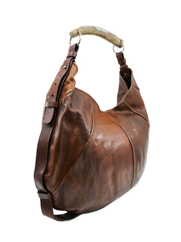 Mombasa leather handbag Yves Saint Laurent Brown in Leather - 17594139