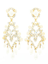 Pearl Drop Chandelier Earrings Jewelry arcadeshops.com