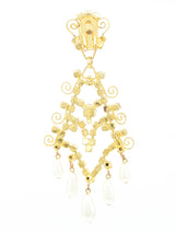 Pearl Drop Chandelier Earrings Jewelry arcadeshops.com