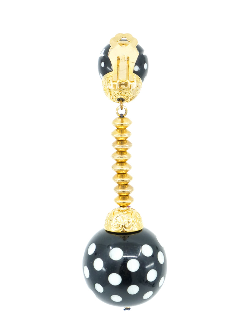 Polka Dot Ball Drop Earrings Jewelry arcadeshops.com