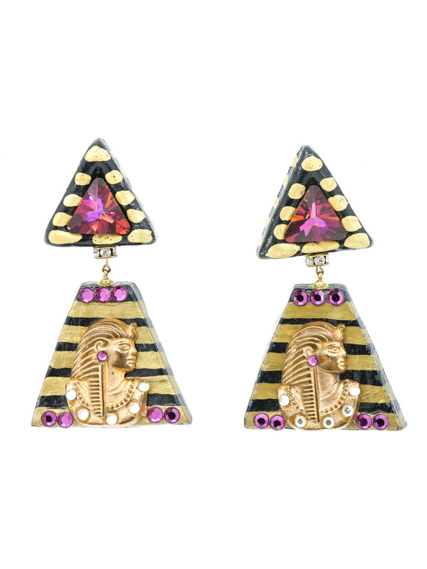 Egyptian Pyramid Drop Earrings Jewelry arcadeshops.com