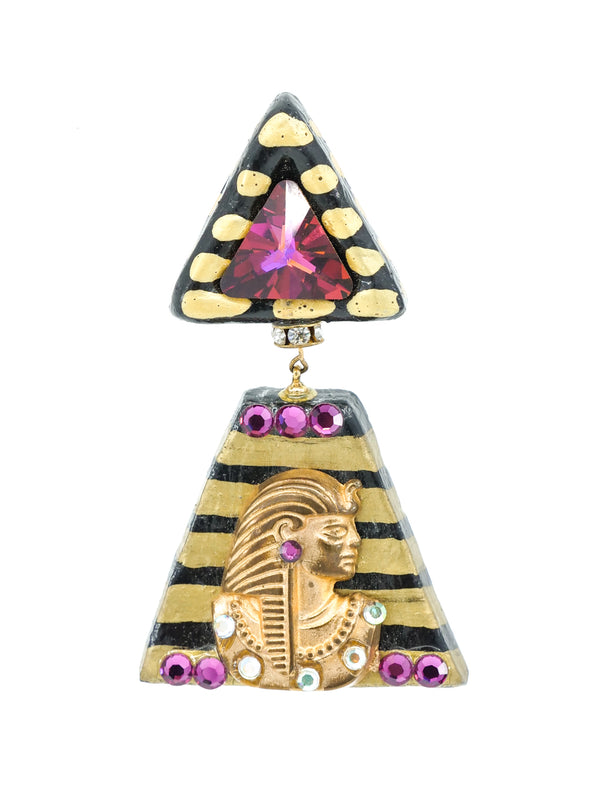 Egyptian Pyramid Drop Earrings Jewelry arcadeshops.com