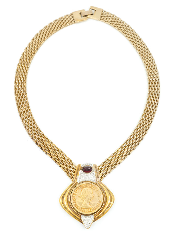 Panetta Gold Coin Collar Necklace Jewelry arcadeshops.com