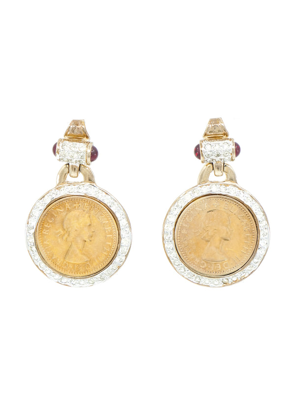 Panetta Gold Coin Earrings Jewelry arcadeshops.com