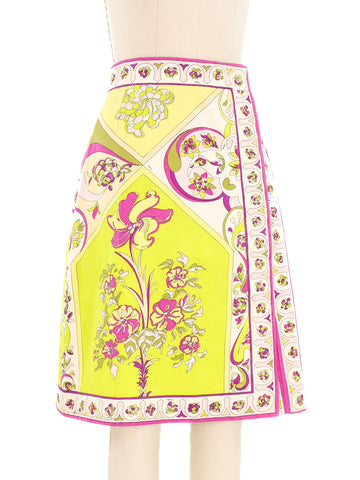 Emilio Pucci 1960s Printed Cotton Skirt