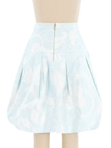 Louis Vuitton Powder Blue Printed Bubble Skirt Bottom arcadeshops.com