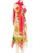 Diane Freis Beaded Silk Bustier Dress Dress arcadeshops.com