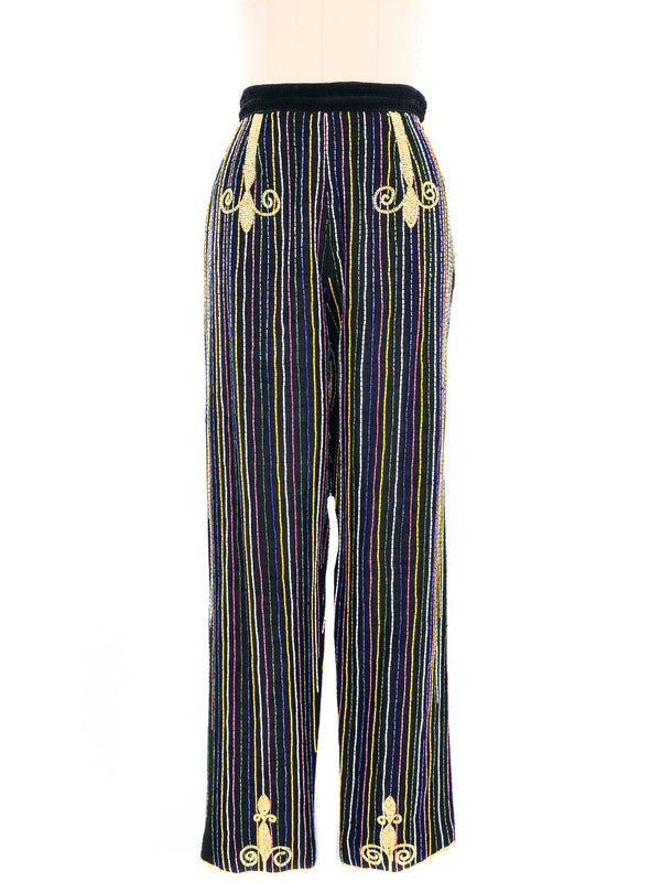 Todd Oldham Multicolor Beaded Trousers Bottom arcadeshops.com