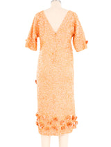 Gene Shelly Peach Sequin Knit Dress Dress arcadeshops.com