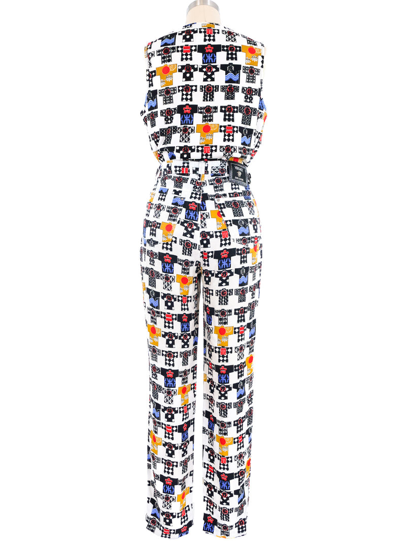 Gianni Versace Kimono Printed Pant Ensemble Suit arcadeshops.com