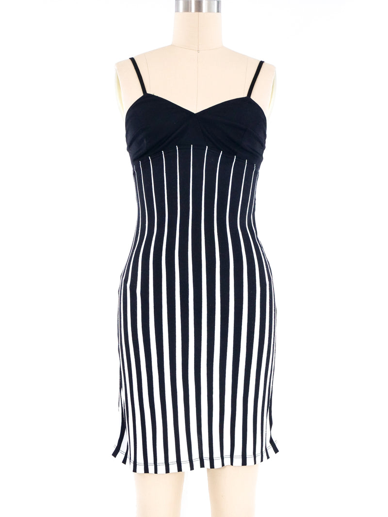 Gianfranco Ferre Striped Bustier Dress Dress arcadeshops.com