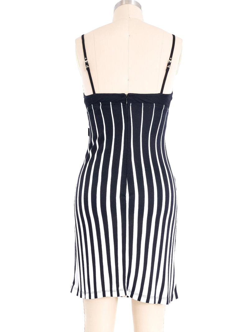 Gianfranco Ferre Striped Bustier Dress Dress arcadeshops.com