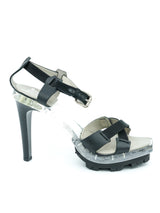 Celine Lucite Satin Strap Heels, 7 Accessory arcadeshops.com