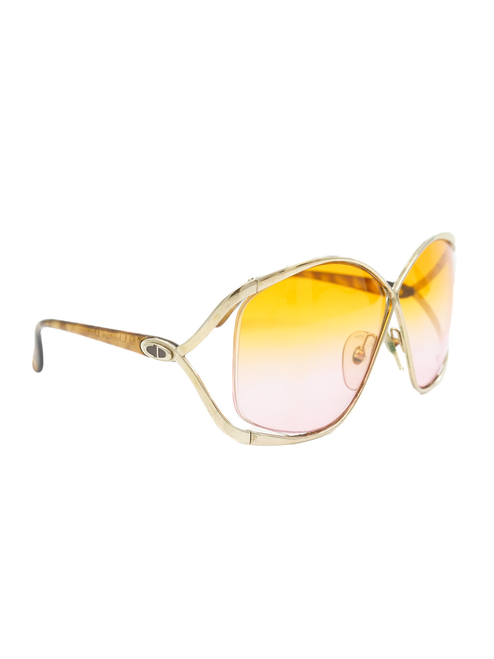 Christian Dior Orange Butterfly Sunglasses