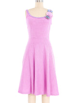 Moschino Lavender Raffia Skater Dress Dress arcadeshops.com