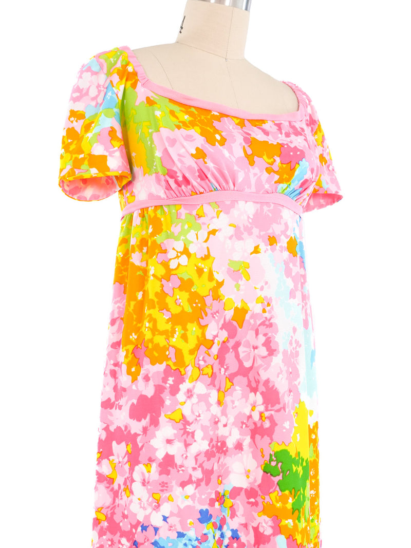 Neon Mixed Floral Maxi Dress Dress arcadeshops.com