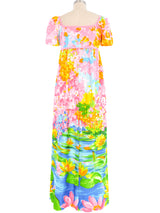 Neon Mixed Floral Maxi Dress Dress arcadeshops.com