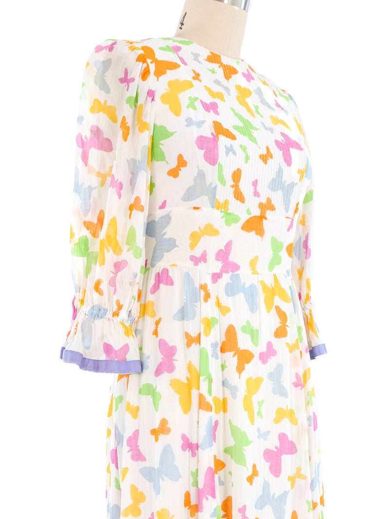 Pastel Butterfly Printed Maxi Dress Dress arcadeshops.com