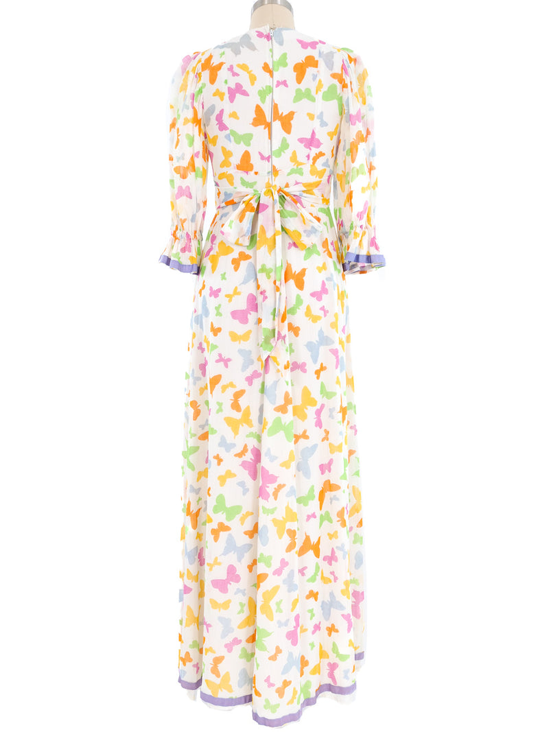 Pastel Butterfly Printed Maxi Dress Dress arcadeshops.com