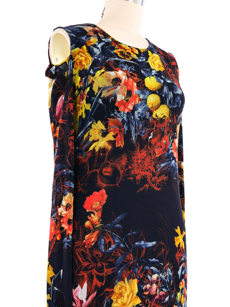 Jean Paul Gaultier Rose Printed Mesh Dress Dress arcadeshops.com